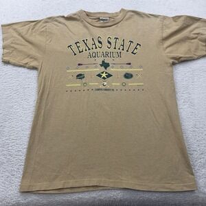 Vintage Texas State Aquarium Corpus Christi TX Graphic T Shirt L Single Stitch